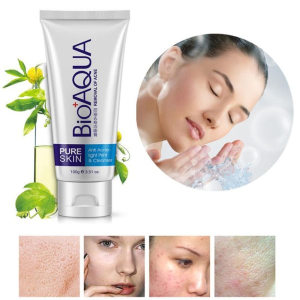 Crema Limpiadora Antiacne Pure Skin Piel Grasa by BIOAQUA - Imagen 3