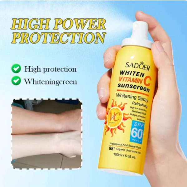 Spray Blanqueador Vitamina C Protector Solar SPF 60 SADOER - Imagen 3