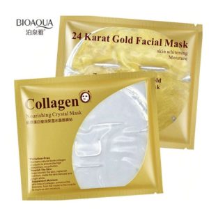 3 pz Mascarilla HydroGel Colageno y Oro Antiedad by BIOAQUA