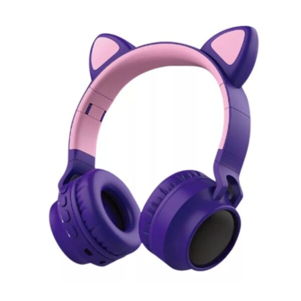 Auriculares De Diadema Con Orejas De Gato Bluetooth Luz Rgb