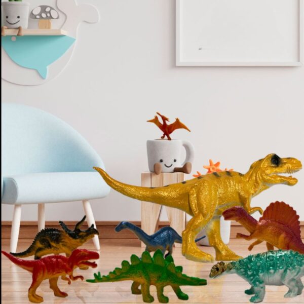 T-rex Dinosaurio Con Juguetes De Dinosaurios Para Niños Kit Habitat - Imagen 3