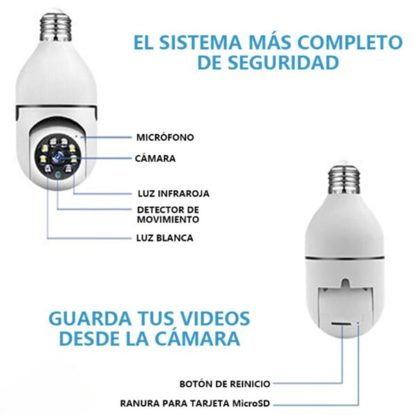 Cámara 3 Mp Visión Nocturna Wifi Iinalambrica 720p C/alarma - Imagen 3