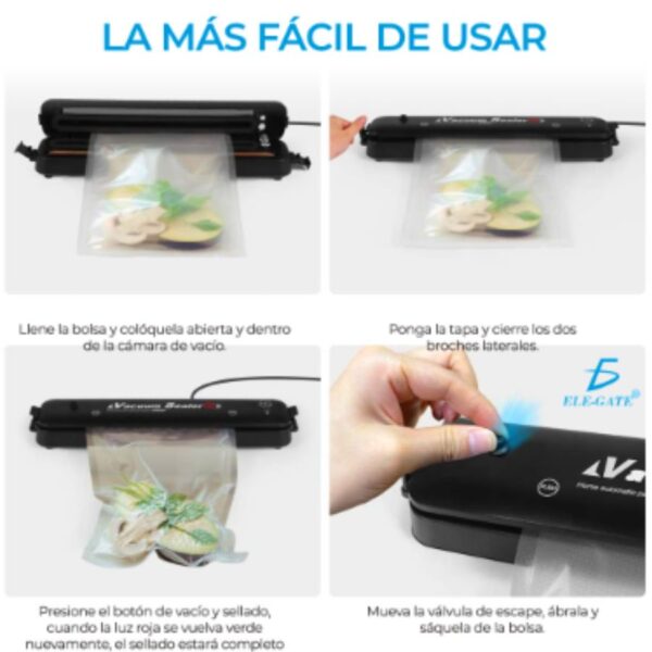 Selladora De Alimentos Al Vacío Vacuum Sealer Portatil - Imagen 3