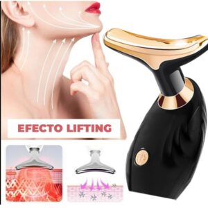 Masajeador Vibración Facial Cuello Antiarrugas 3 Modos Luz Led