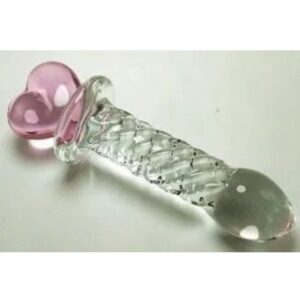 Dildo Consolador Cristal Varita Corazón Texturizado