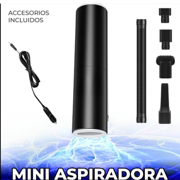 Mini Aspiradora De Mano Portátil Para Auto Color Negro - Imagen 2