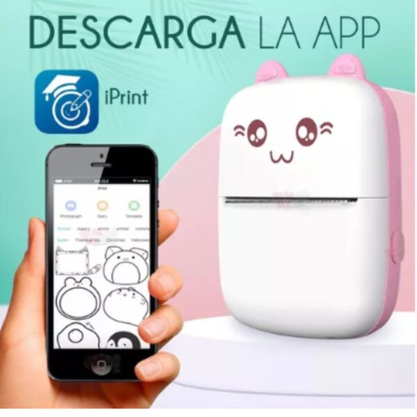 Mini Impresora Térmica Inalámbrica Con Bluetooth para Niña - Imagen 5