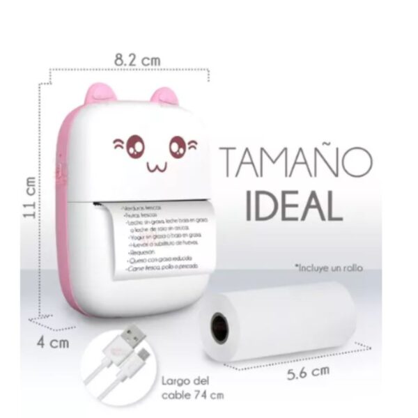 Mini Impresora Térmica Inalámbrica Con Bluetooth para Niña - Imagen 2