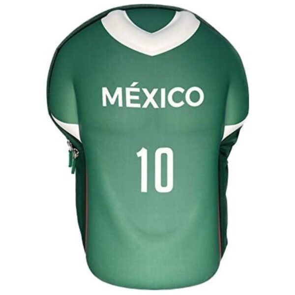 Mochila Reforzada Para Niño Backpack Futbol 3d Mexico Dorsal 10