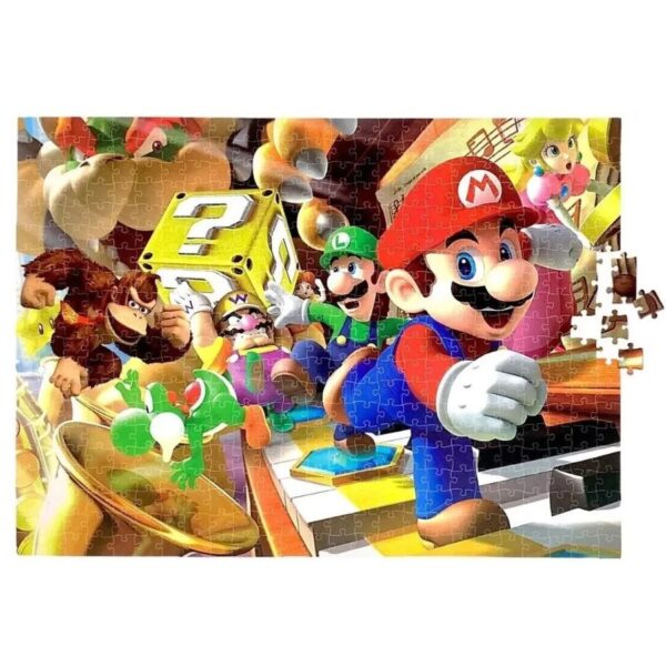 Rompecabezas Super Mario Bros Donkey 500 Piezas Luigi Warrior - Imagen 2