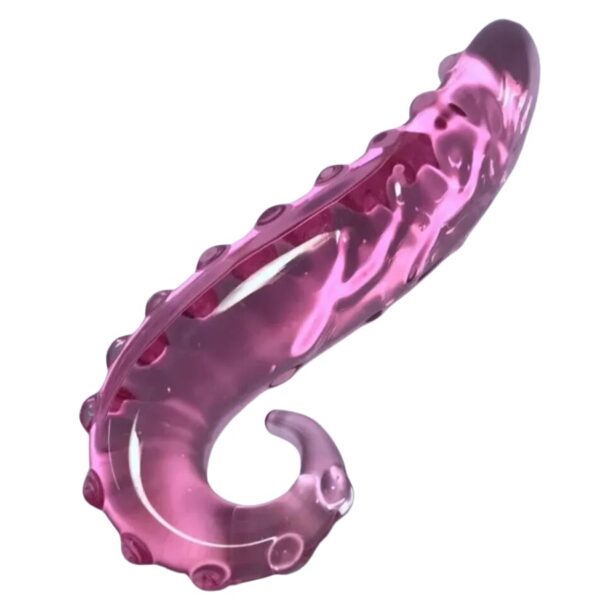 Tapón Anal De Vidrio Forma De Tentaculo Con Cerdas De 16 Cm