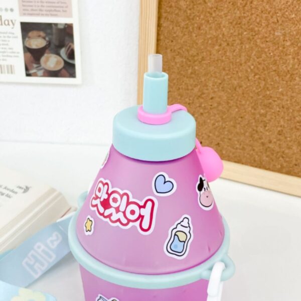 Vaso Termo Fruit Bottle Para Niño 400 Ml Con Popote - Imagen 6